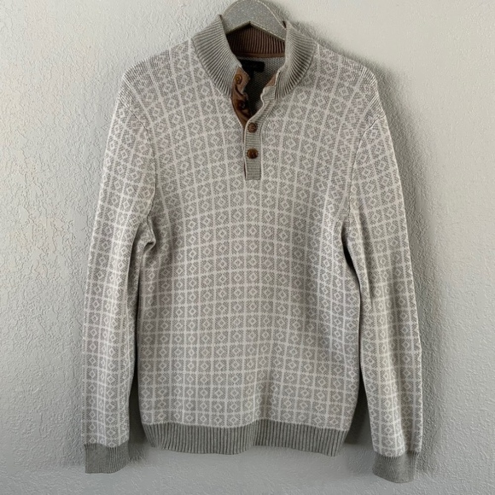 Tasso Elba Quarter Button Up Sweater